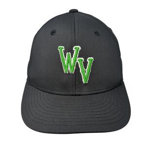 WV Fitted Hat Black XS-S Embroidered Solid 6 Panel C Fit Champro